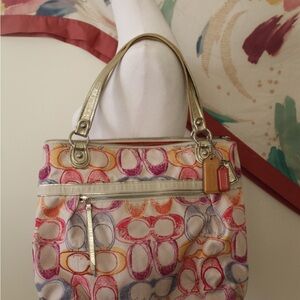 Coach Poppy Dream Signature Shoulder Bag